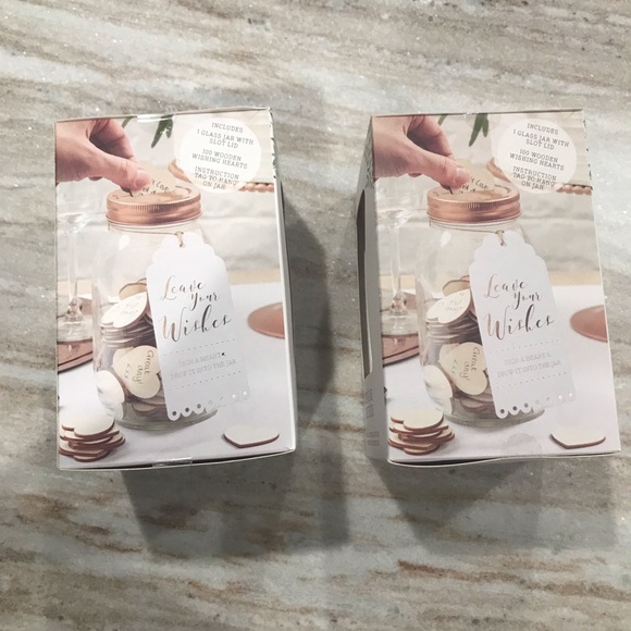 Ginger Ray Wishing Jar Guest Book - Lot of 2 - NEW